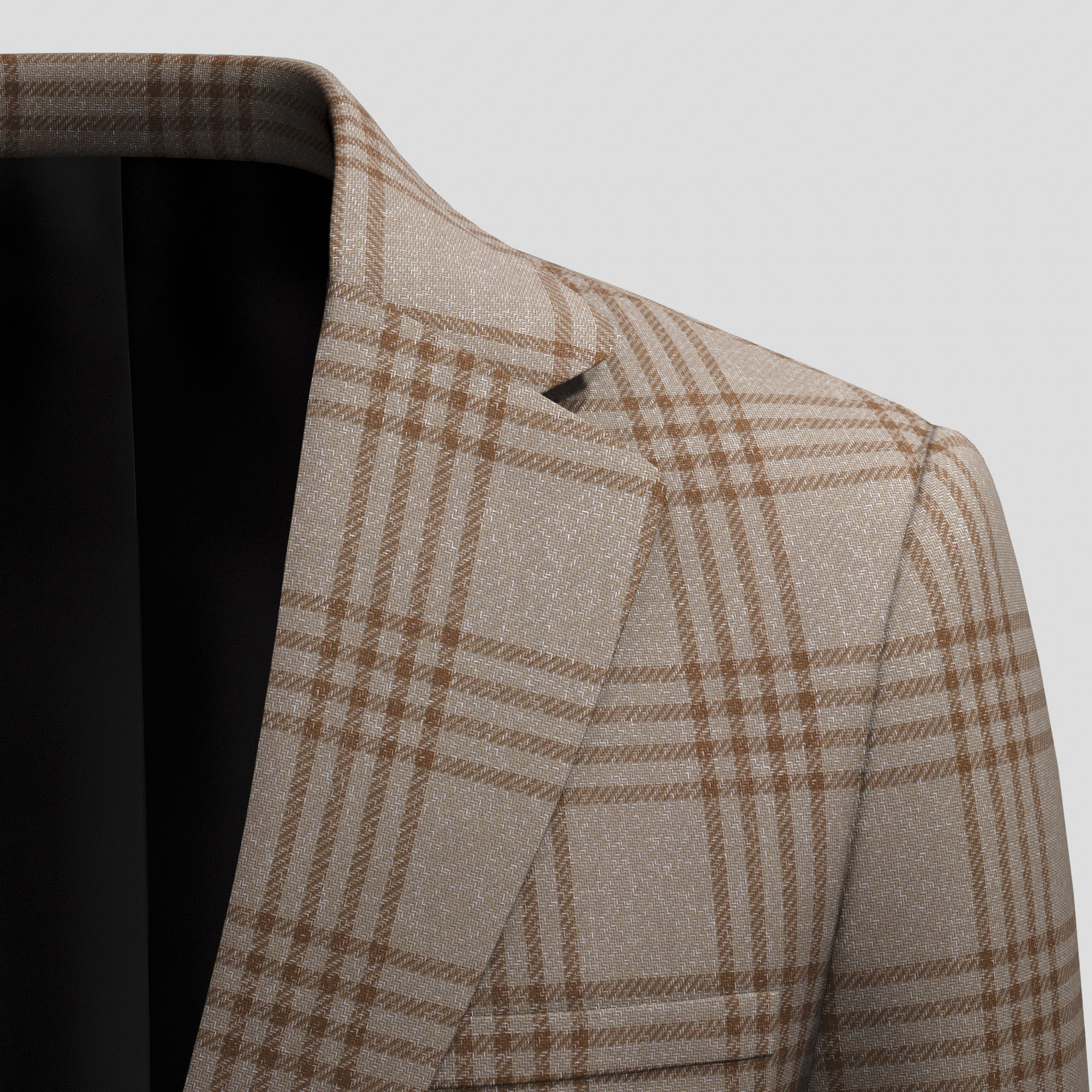 Fancy Twill Jacket Merino Wool & Silk & Linen