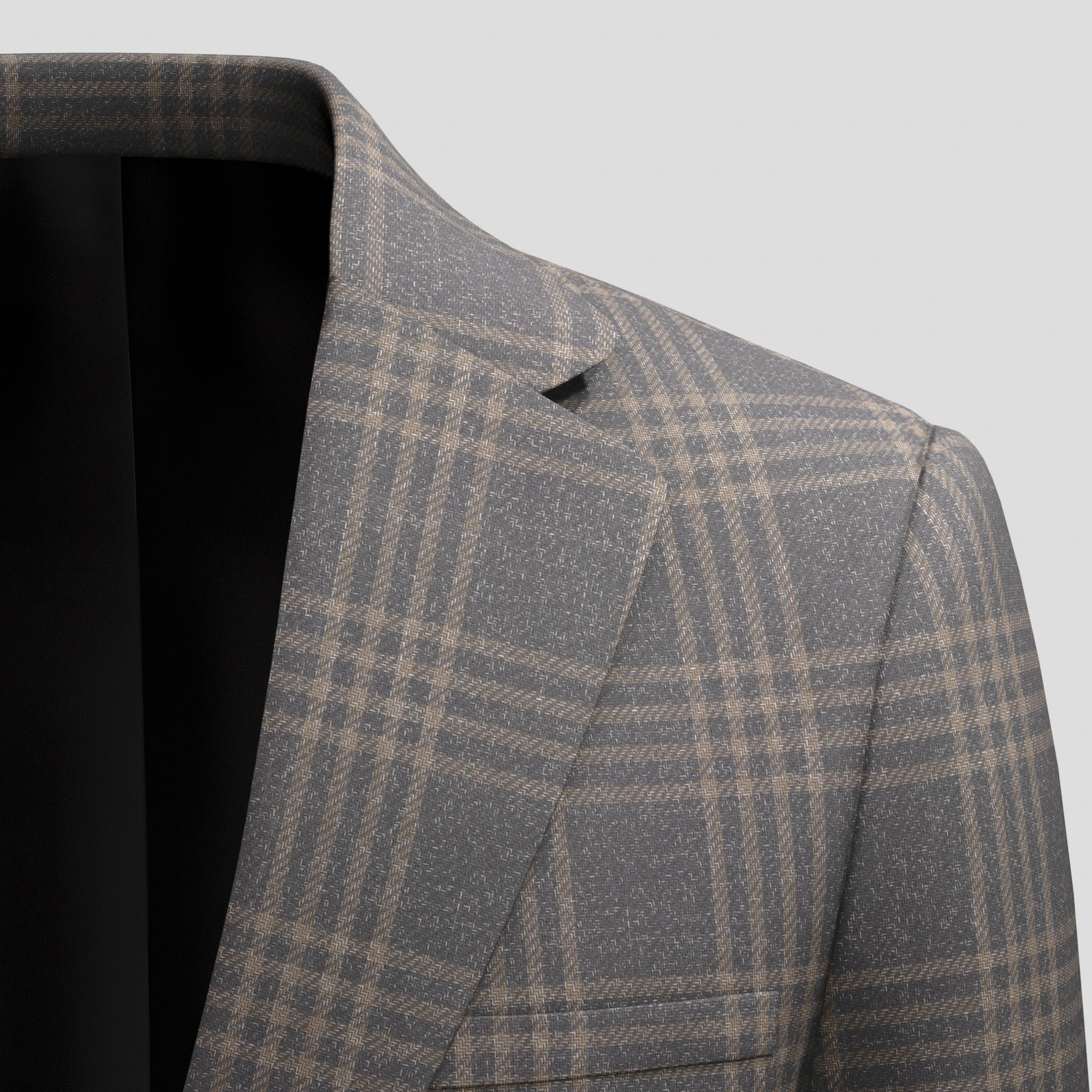 Fancy Twill Jacket Merino Wool & Silk & Linen